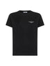 T-shirt girocollo in jersey di cotone nero