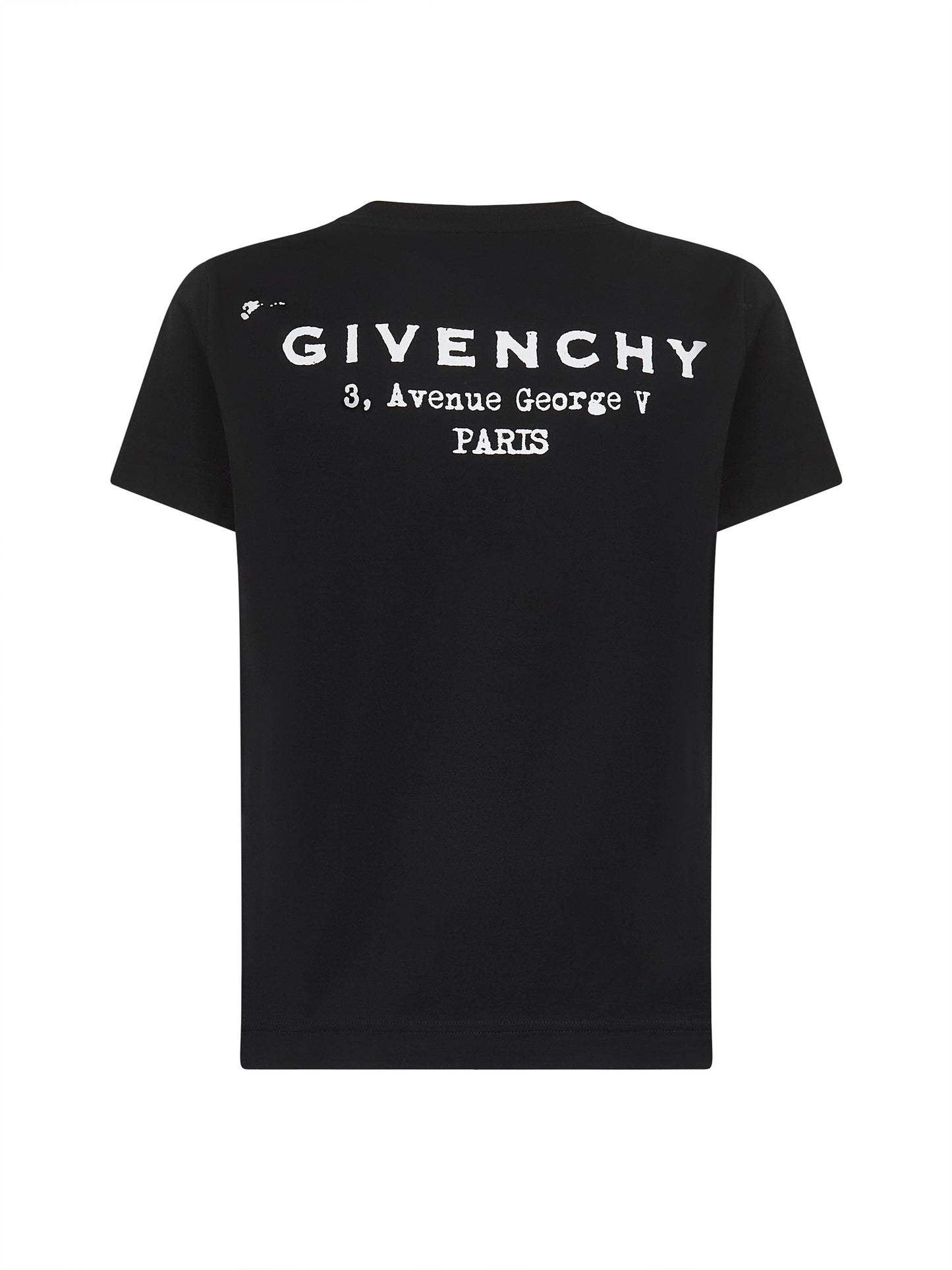 T-shirt girocollo in jersey di cotone nero