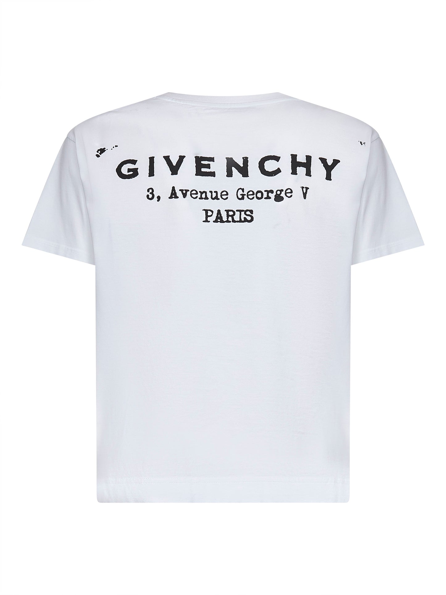 T-shirt girocollo in jersey di cotone bianco