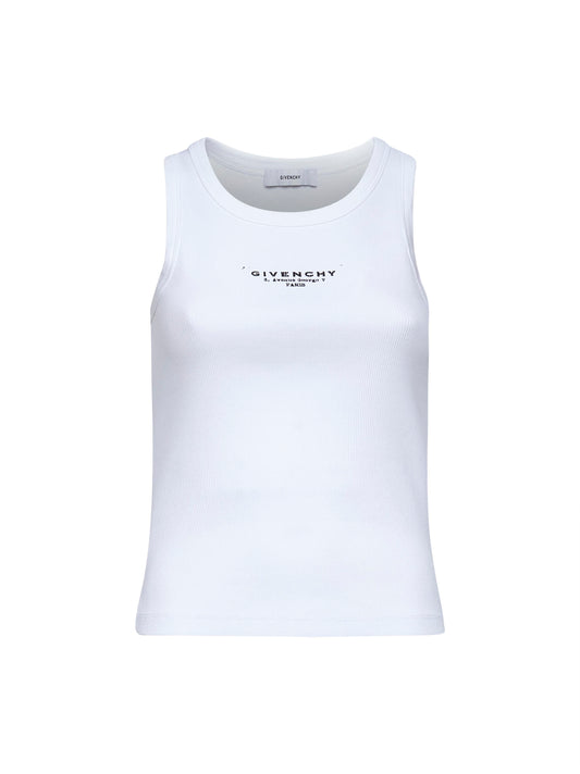 Canotta in cotone stampa GIVENCHY Stamp bianca