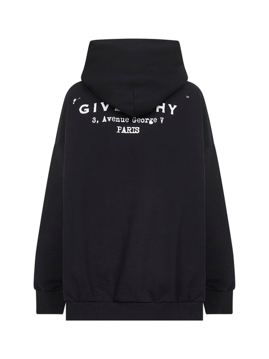 Felpa con cappuccio GIVENCHY Stamp nera