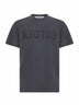 T-shirt girocollo "Golden" in cotone grigio
