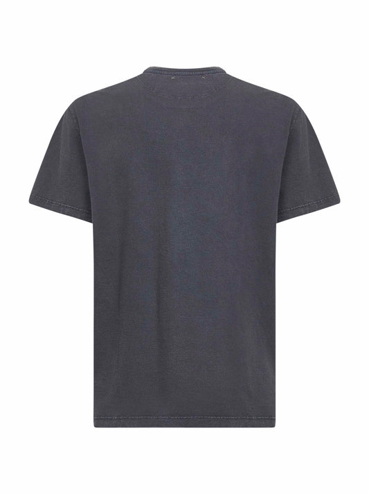 T-shirt girocollo "Golden" in cotone grigio
