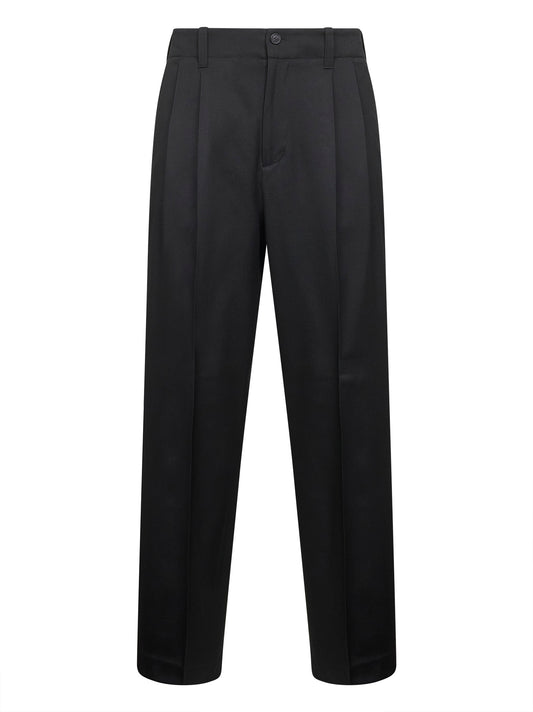Black virgin wool joggins trousers