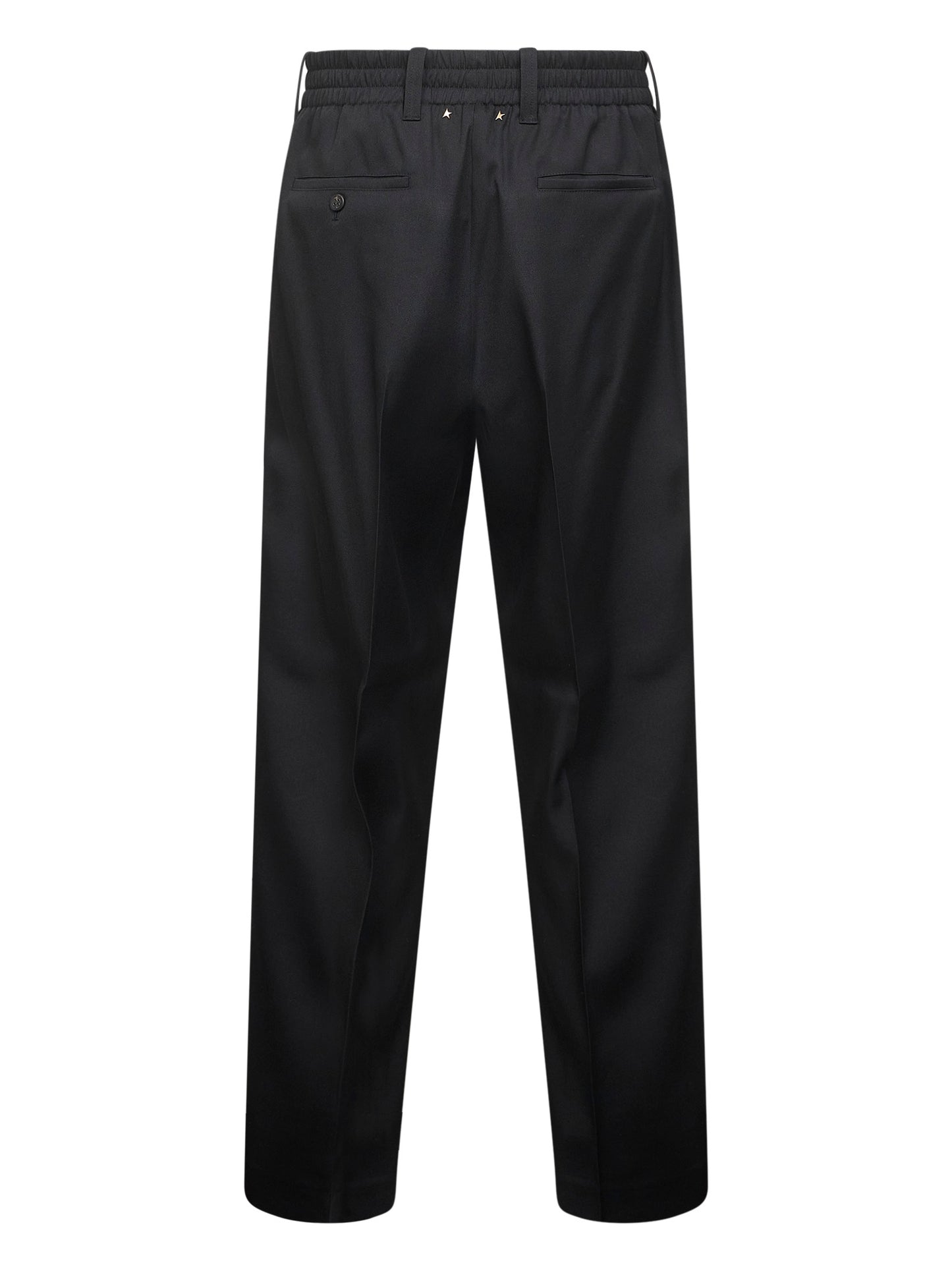 Black virgin wool joggins trousers