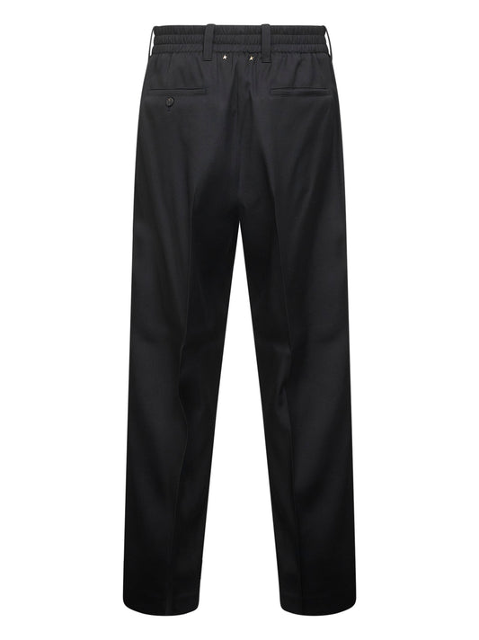 Black virgin wool joggins trousers