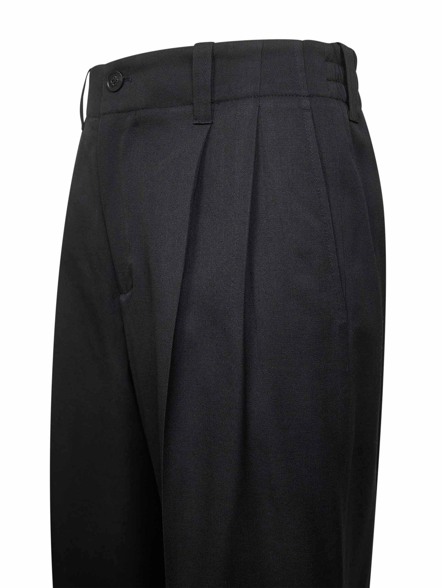 Black virgin wool joggins trousers