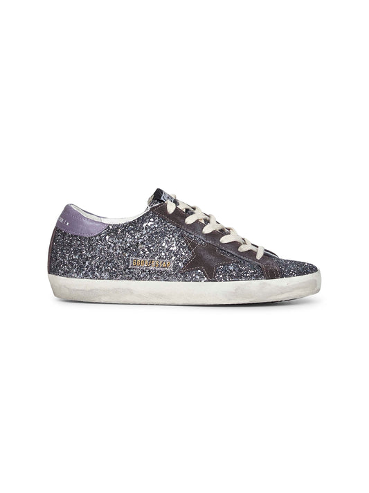 Light anthracite glitter Super-Star sneakers