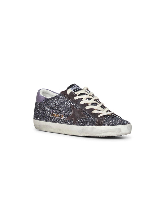 Light anthracite glitter Super-Star sneakers