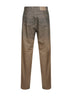 Green denim gradient-effect Swarovski crystal jeans