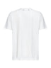 T-shirt in cotone bianco con cristalli cabochon