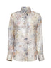 Camicia Journey in tessuto stampa floreale con paillettes