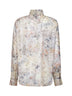 Camicia Journey in tessuto stampa floreale con paillettes