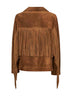 Tobacco suede fringe jacket