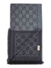 Dark grey GG jacquard wool scarf