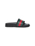 Sandali in gomma nera con Web
