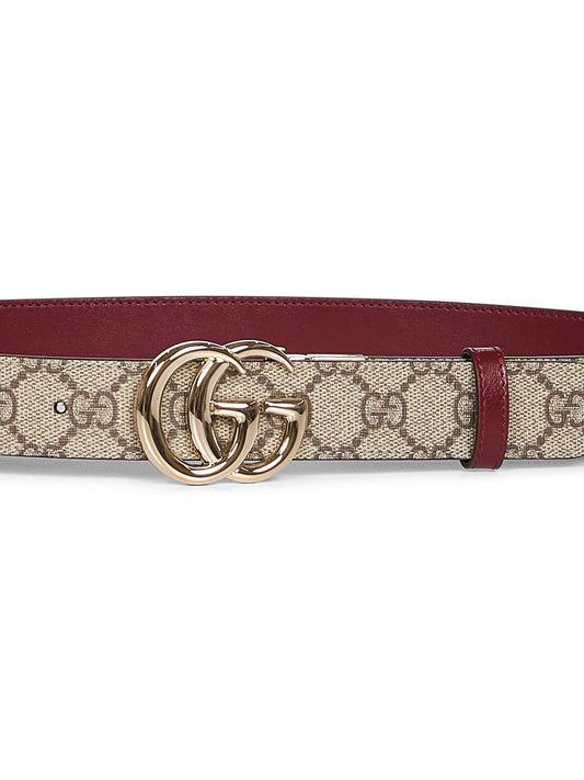 Cintura GG Marmont reversibile beige