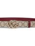 Cintura GG Marmont reversibile beige