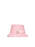 Cappello in tela rosa di misto cotone jacquard GG