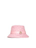 Cappello in tela rosa di misto cotone jacquard GG
