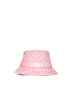 Cappello in tela rosa di misto cotone jacquard GG