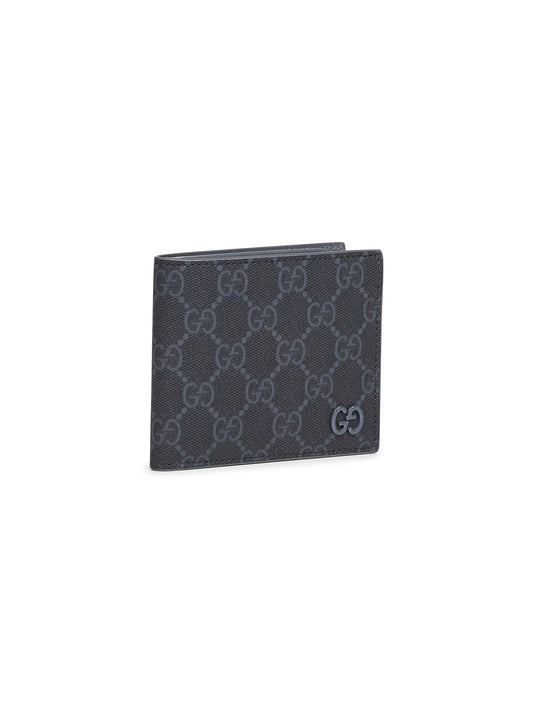 Portafoglio bi-fold GG nero