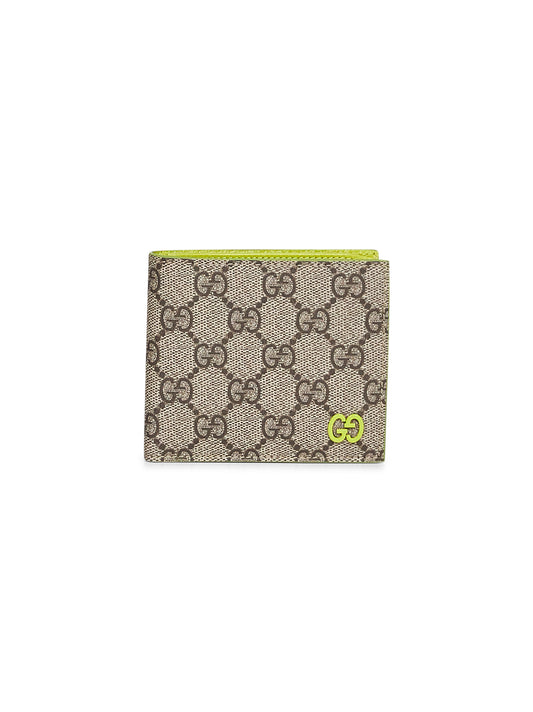 Portafoglio bi-fold GG beige