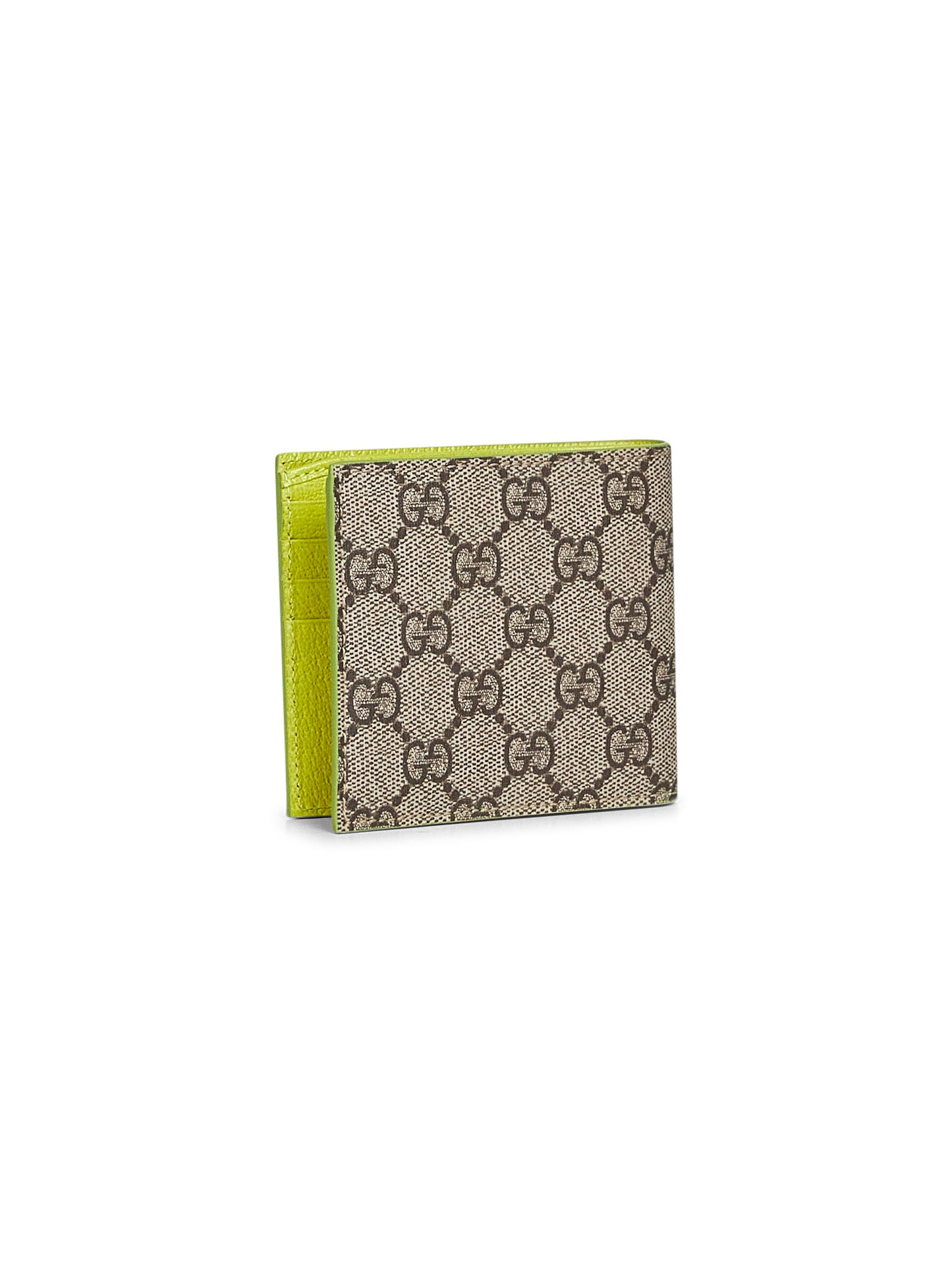 Portafoglio bi-fold GG beige