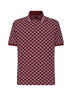 Burgundy GG jacquard cotton pique polo shirt