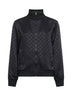 Black GG jacquard zip-up jacket