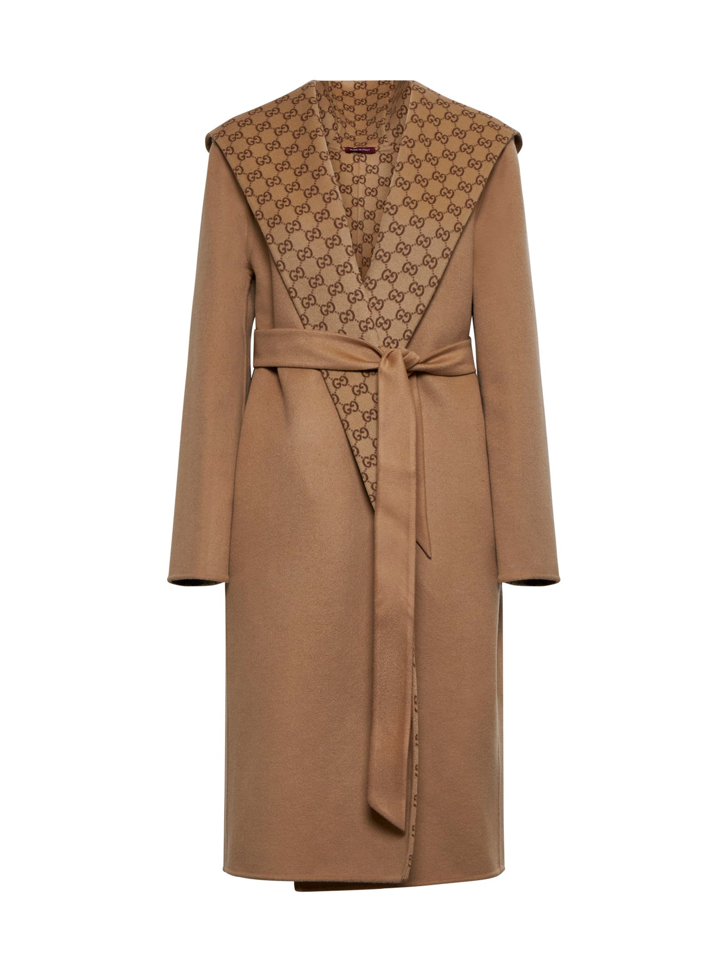 Reversible GG Wool-Blend and Silk Coat