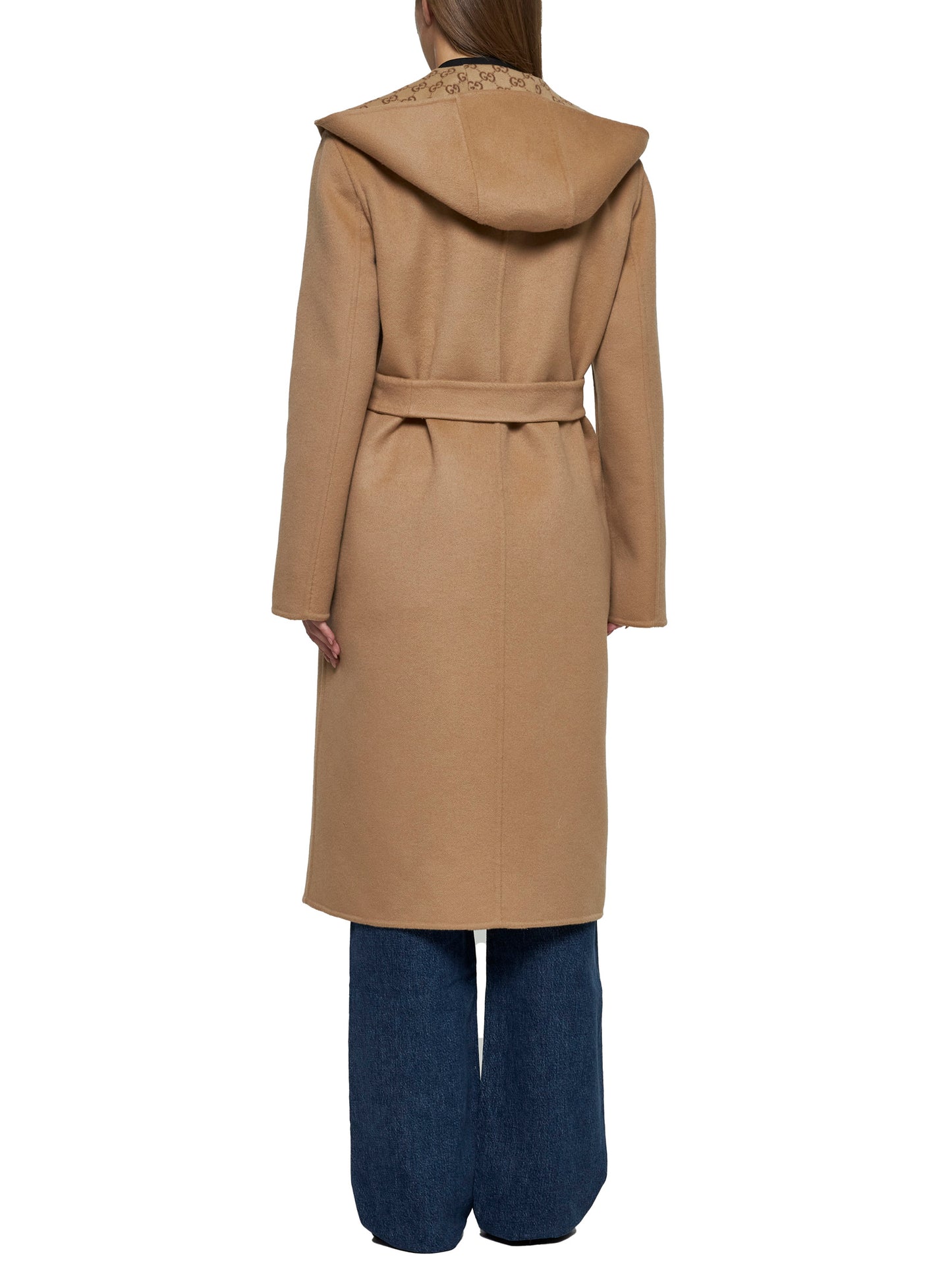 Reversible GG Wool-Blend and Silk Coat