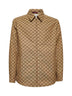 Overshirt in tessuto GG beige