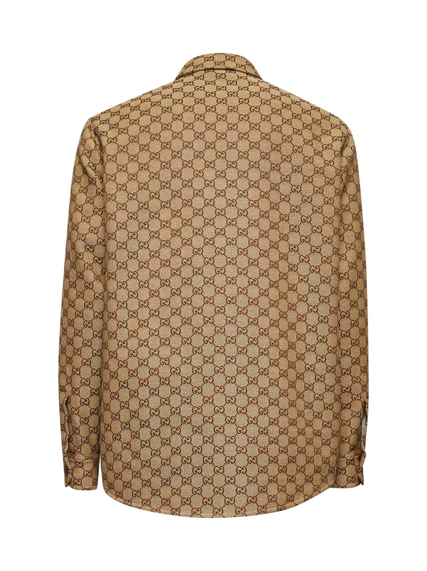 Overshirt in tessuto GG beige