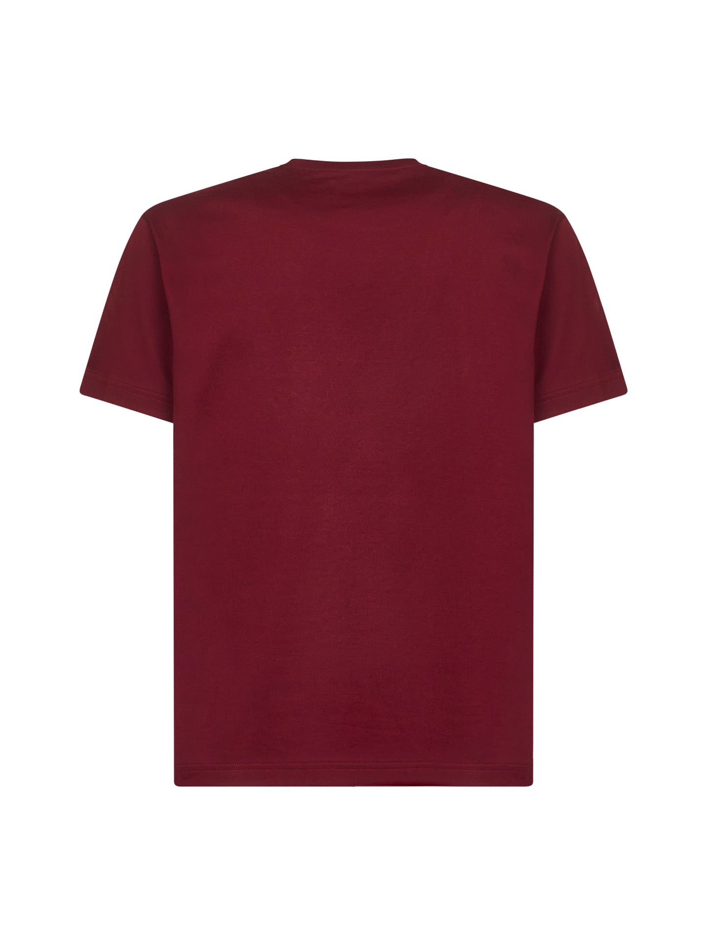 Burgundy cotton jersey printed T-shirt