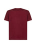 Burgundy cotton jersey printed T-shirt