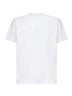 White cotton jersey printed T-shirt