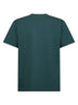 Green cotton jersey embroidered T-shirt