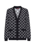 Cardigan reversibile in jacquard di lana GG