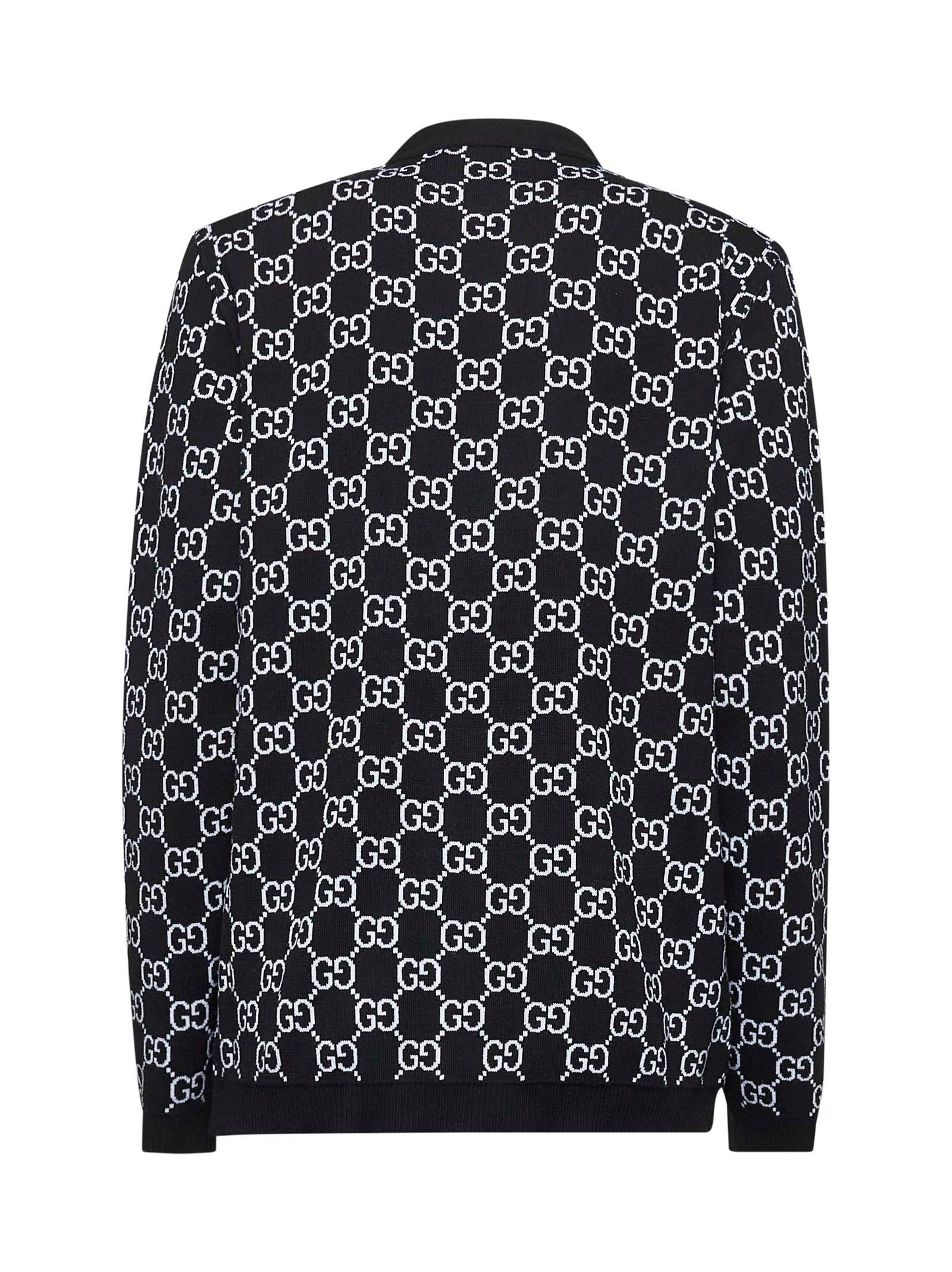 Cardigan reversibile in jacquard di lana GG