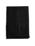 Scialle in lana e seta GG jacquard nero