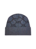Grey GG cashmere beanie