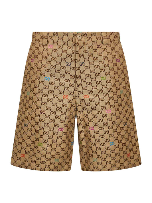 Beige GG canvas shorts
