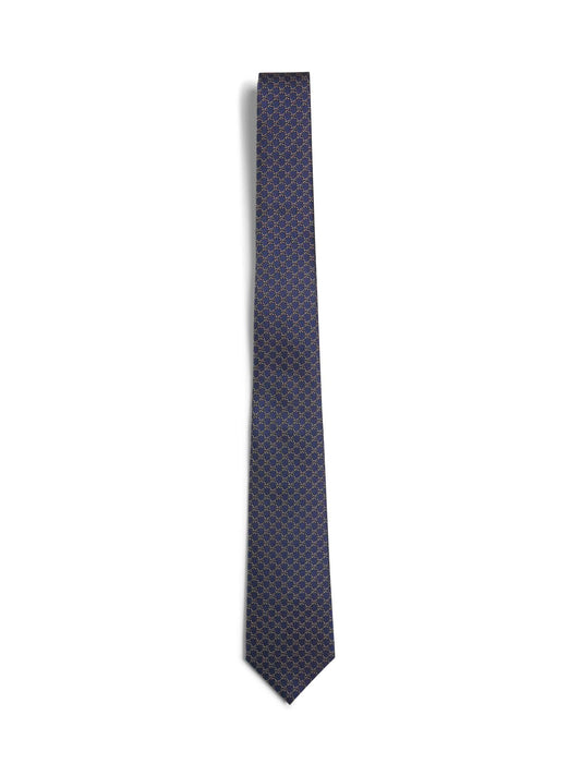 Blue GG silk jacquard tie