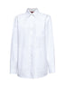 White poplin logo shirt