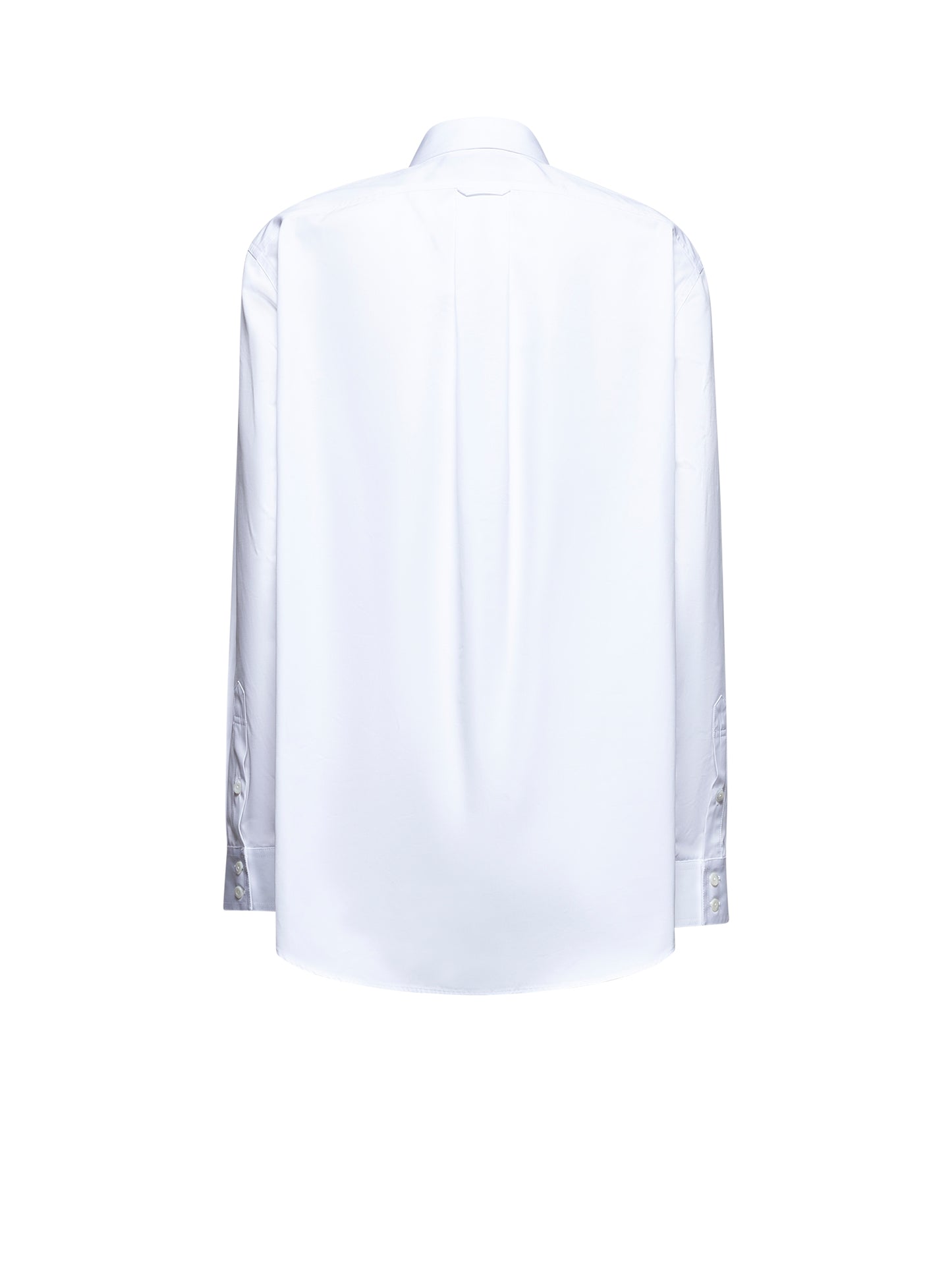 White poplin logo shirt
