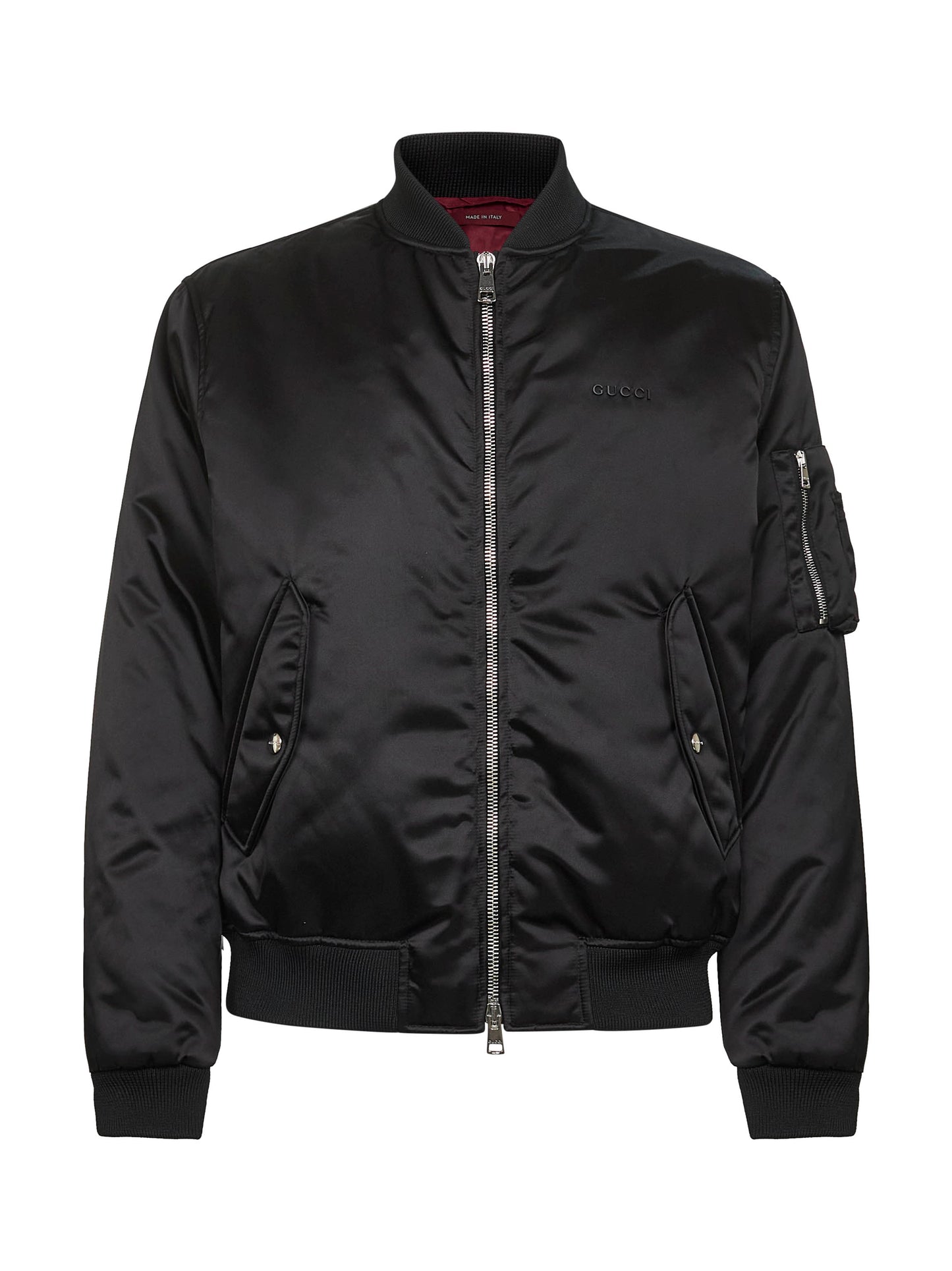 Bomber in nylon nero
