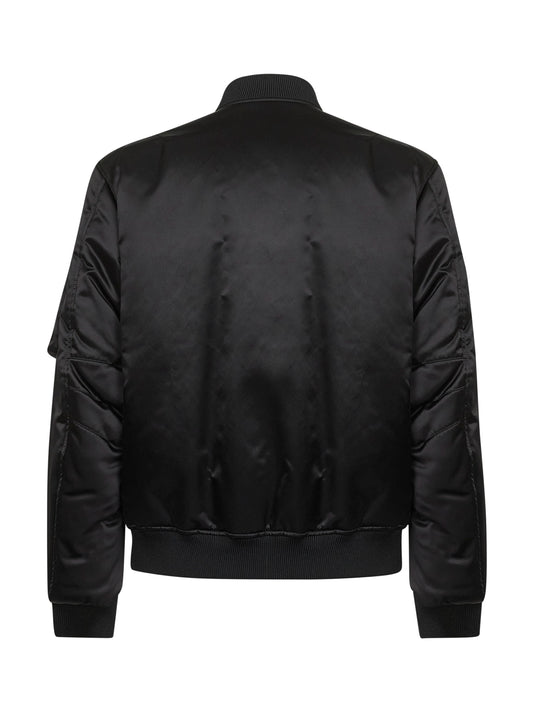 Bomber in nylon nero