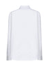 White cotton poplin shirt with Horsebit