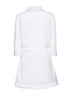 White poplin shirt dress with Horsebit